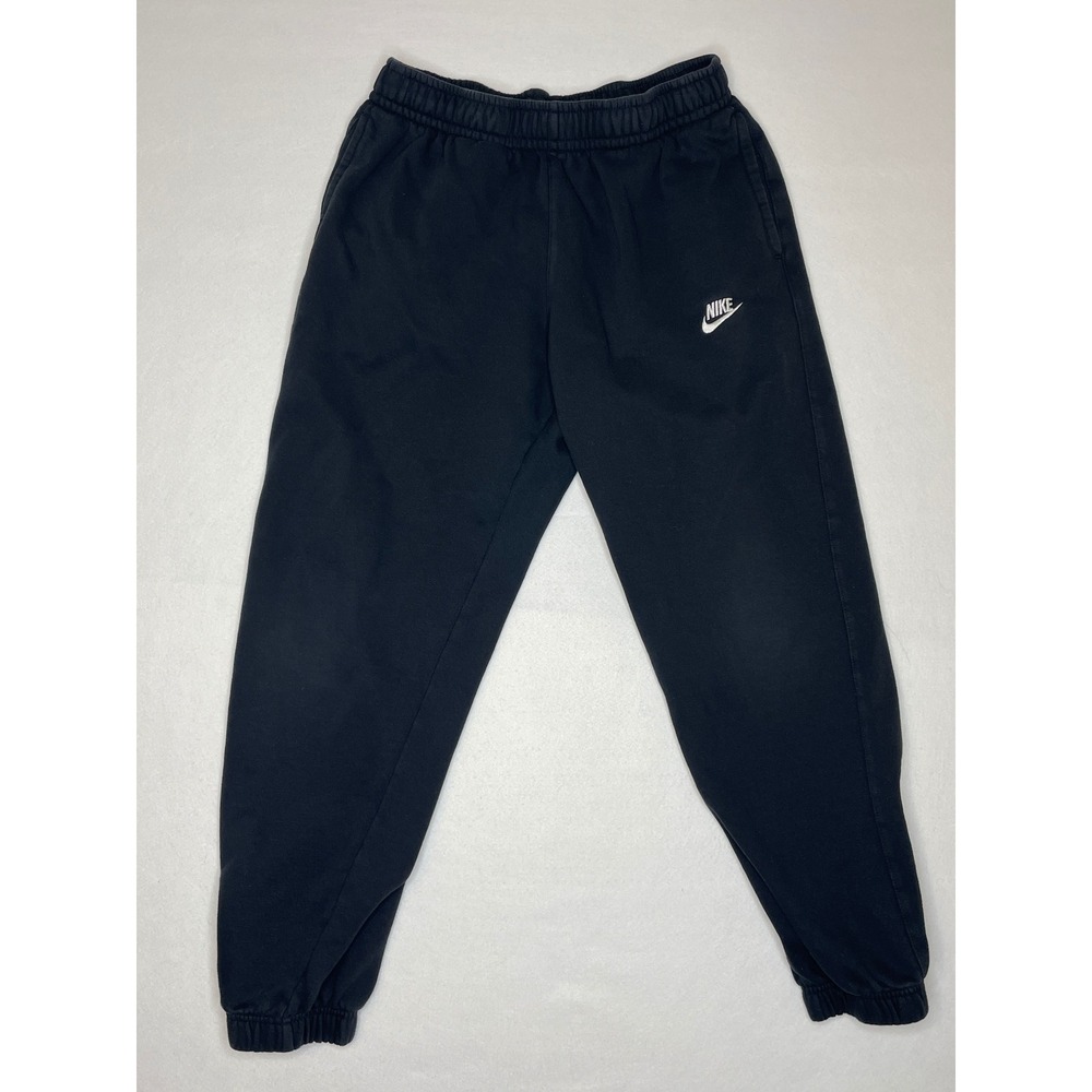 Nike Mens Sweatpants Club Fleece Joggers Embroidered Logo Medium Black